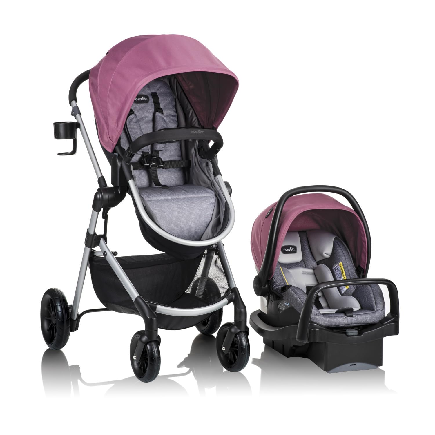 Evenflo Dusty Rose Pink Pivot Modular Travel System