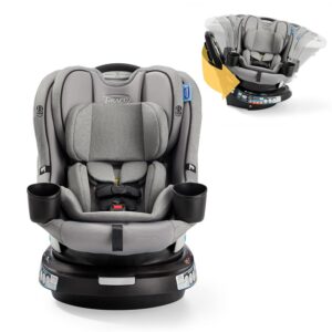 Gray convertible car seat with two cup holders